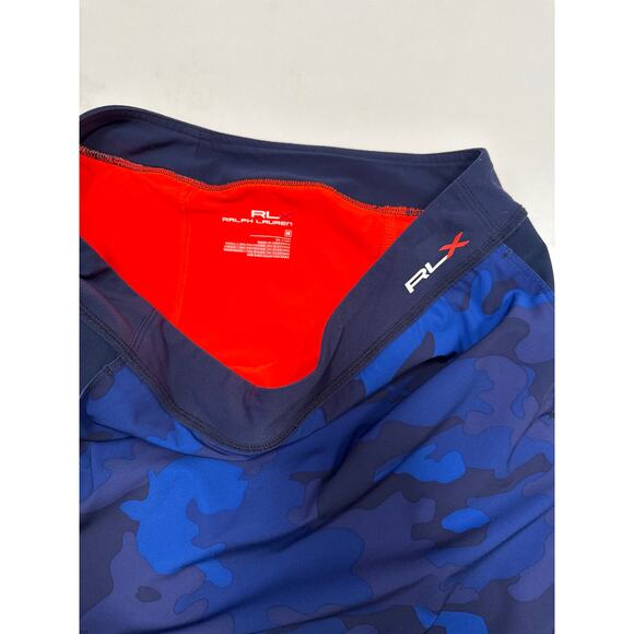 RLX Ralph Lauren Blue Black Camouflage Stretch Skort Sz M At Leisure Tennis Golf - Picture 8 of 14